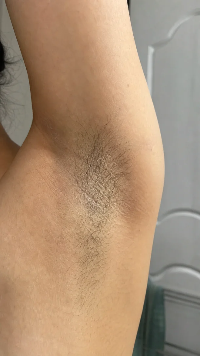 Vùng nách trước khi sử dụng MLay IPL