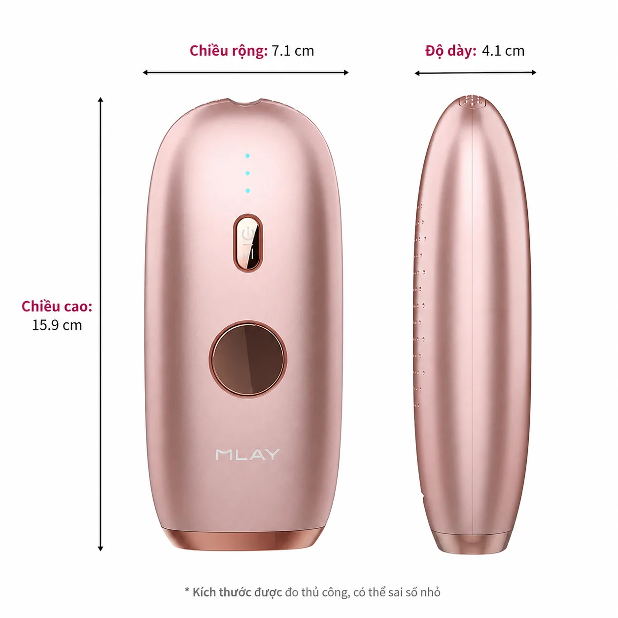 Kích thước máy triệt lông MLay T11